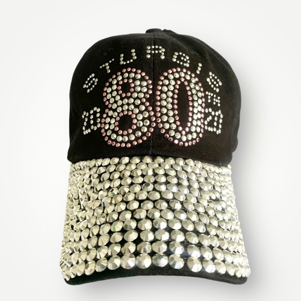 2020 STURGIS 80th Anniversary Hat | Black & Bling | See Measurements - Picture 2 of 7